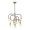 Z-Lite Neutra 9 Light Chandelier, Matte Black + Foundry Brass & Opal 621-9MB-FB - alternate 3